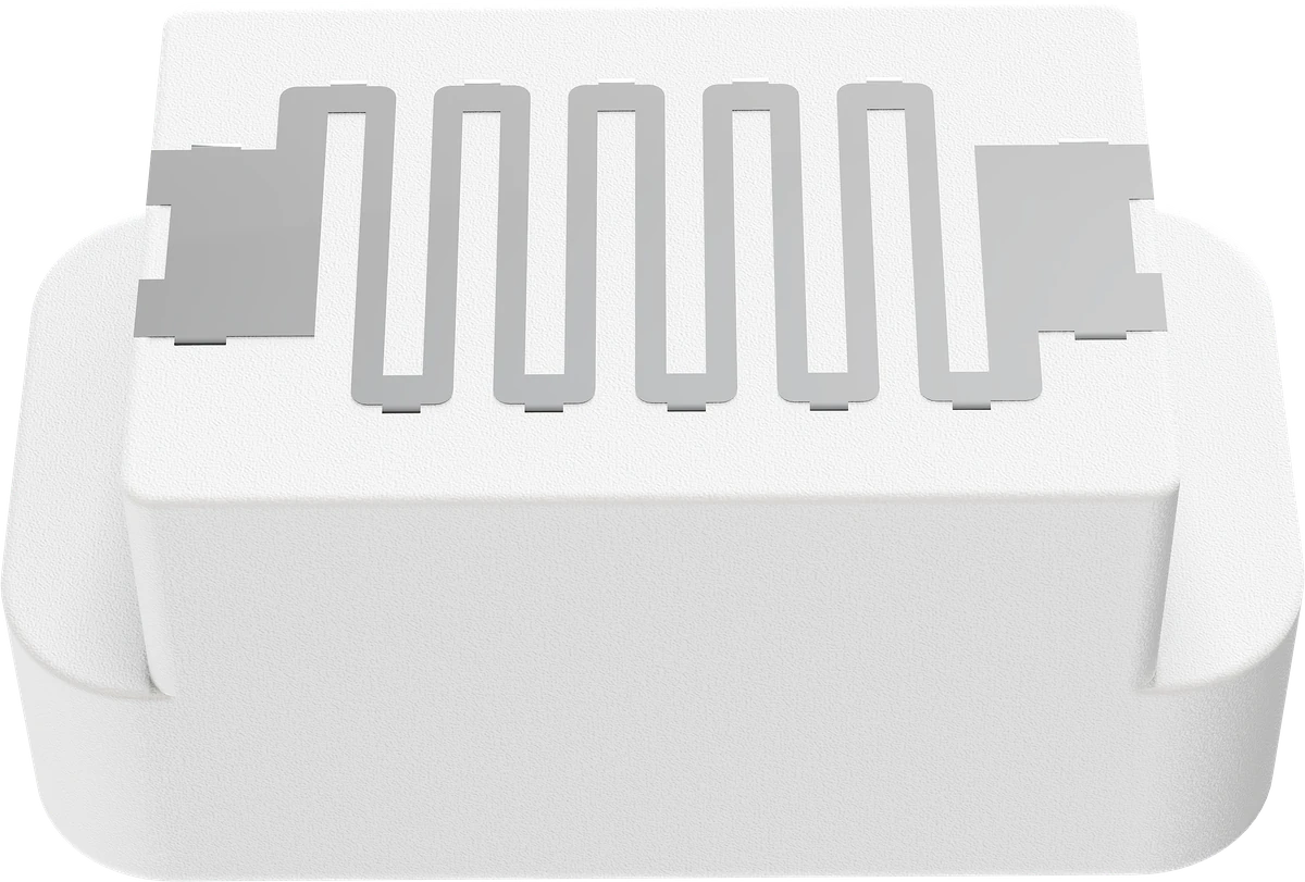 Flat ceramic heating element: a metal heating trace set into a flat ceramic body